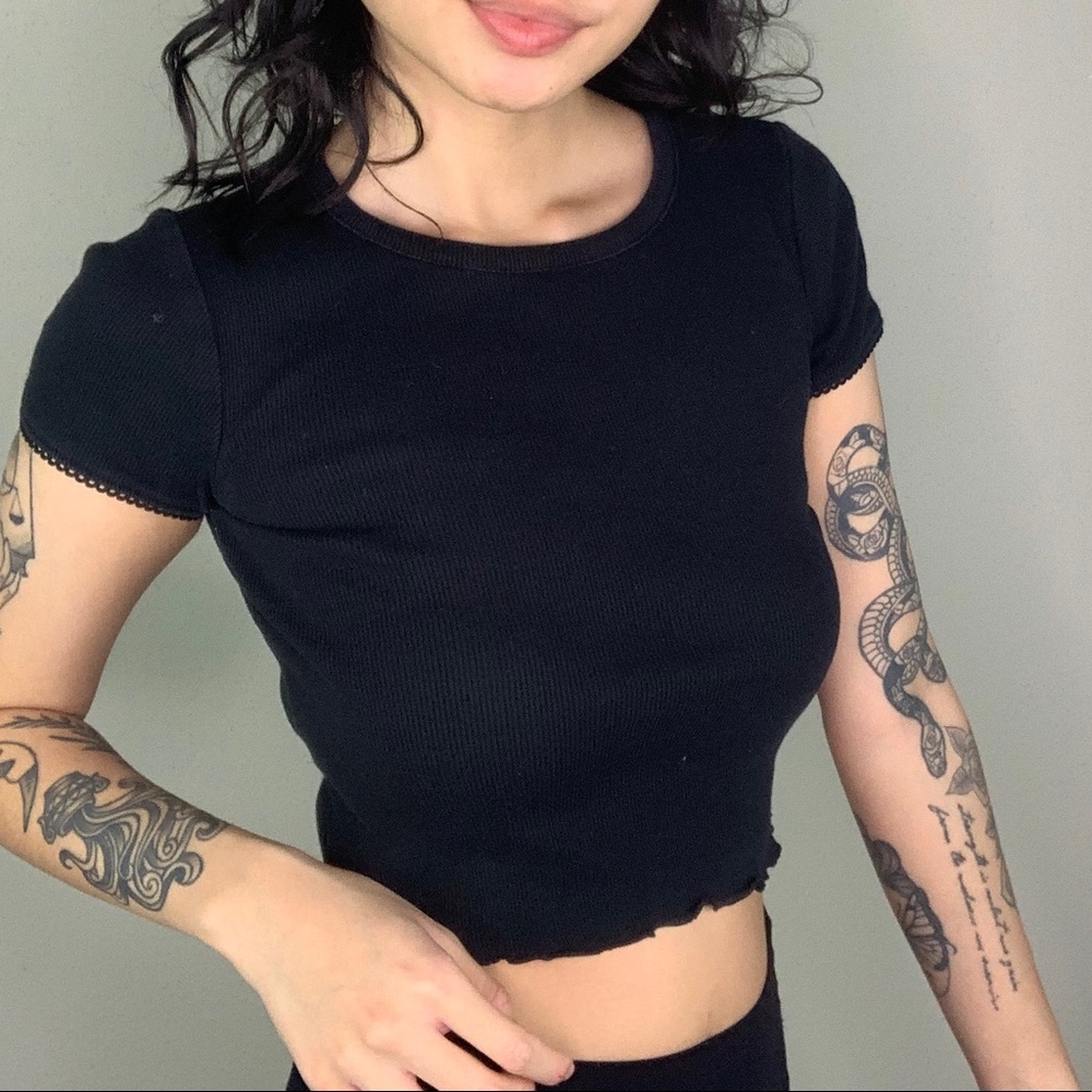 Forever21 Black Crop Top